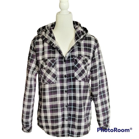 Boston Traders Plaid Flannel Hooded 